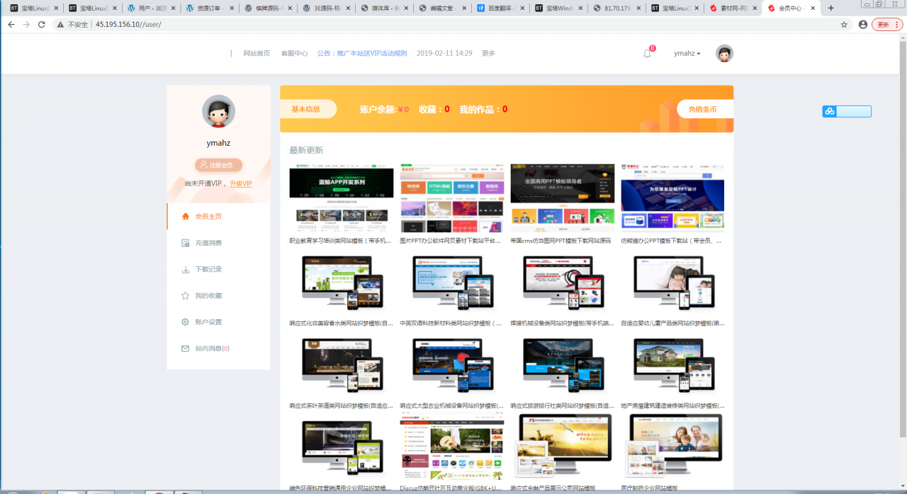 图片[2]-织梦素材网源码资源下载站源码带用户中心和VIP充值金币下载程序